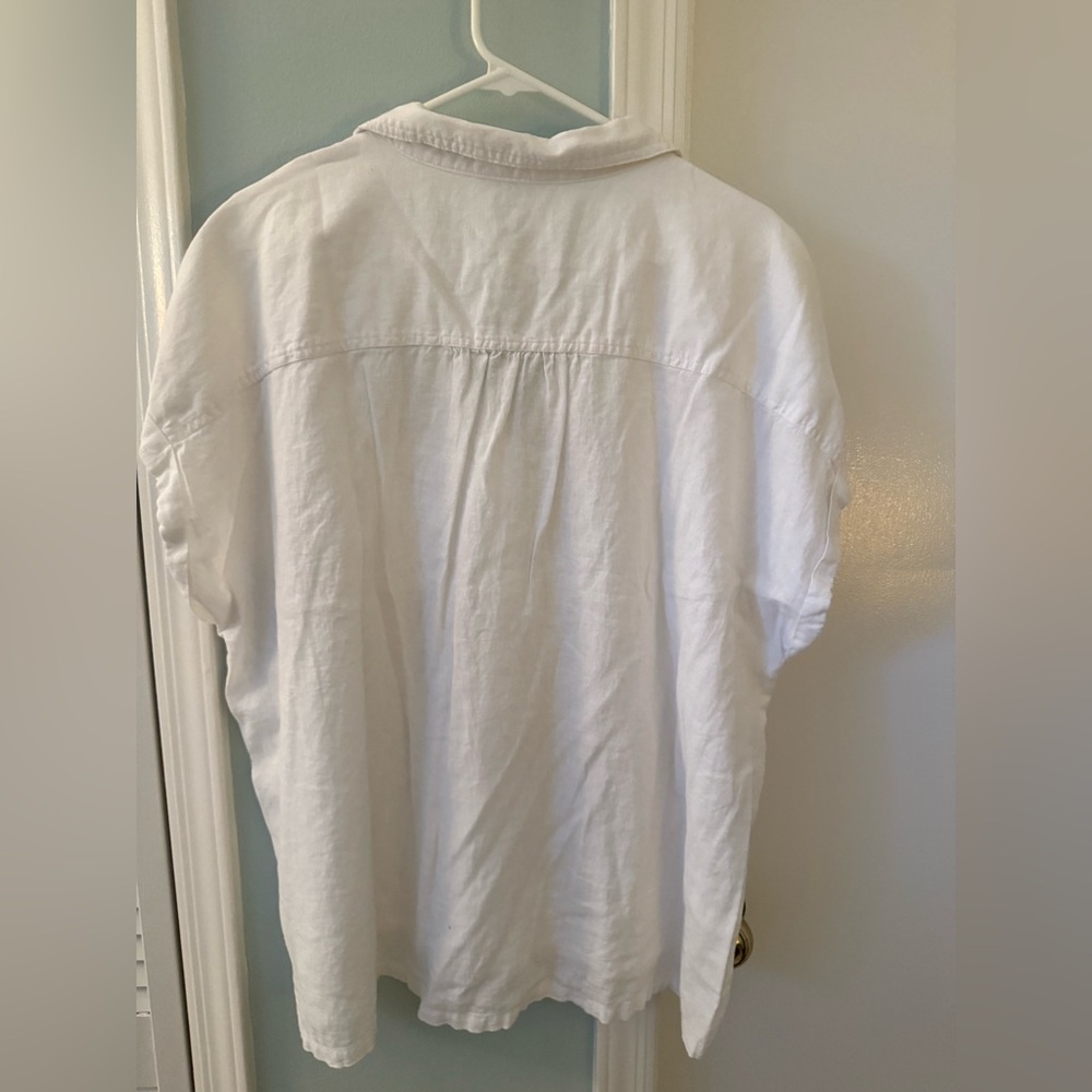 Orvis White Casual Button Down Shirt